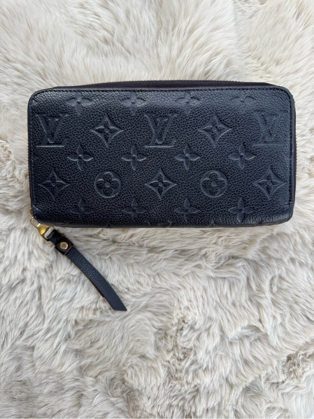 Louis Vuitton Navy Blue Leather Wallet